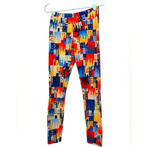 Disney castle lularoe Colorful Abstract Super Soft leggings One Size